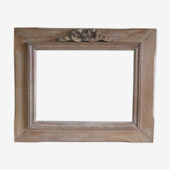 Wooden landscape frame with louis xvi-style knot