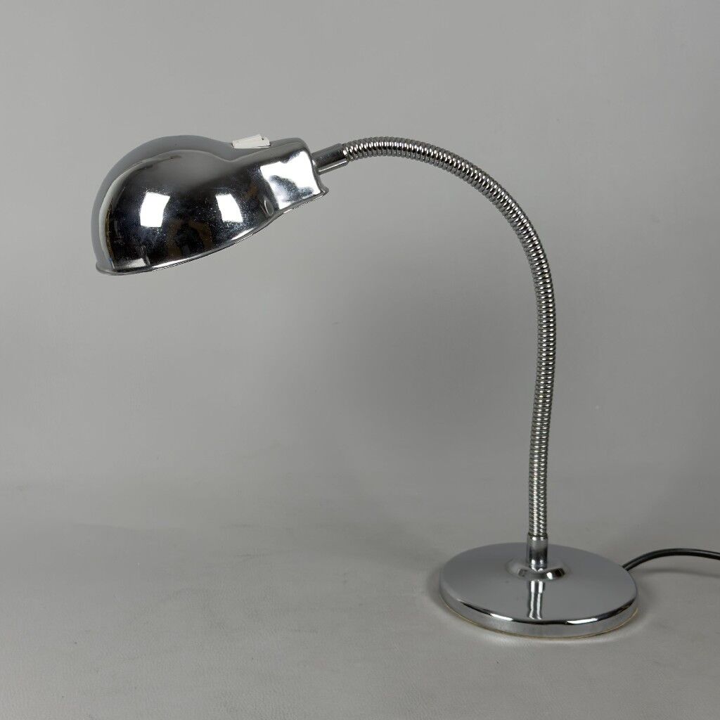 Lampe de table chromée Space Age bras articulé design moderniste 1960