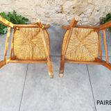 6 straw chairs