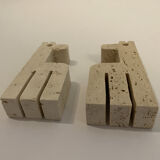 Travertine giraffes by Enzo Mari for Fratelli Mannelli, 70s