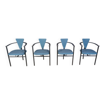 Vintage dining chairs by Belgochrom, set of 4 - 1980s
