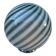 Contemporary milky-green sphere in murano glass swirl table lamp