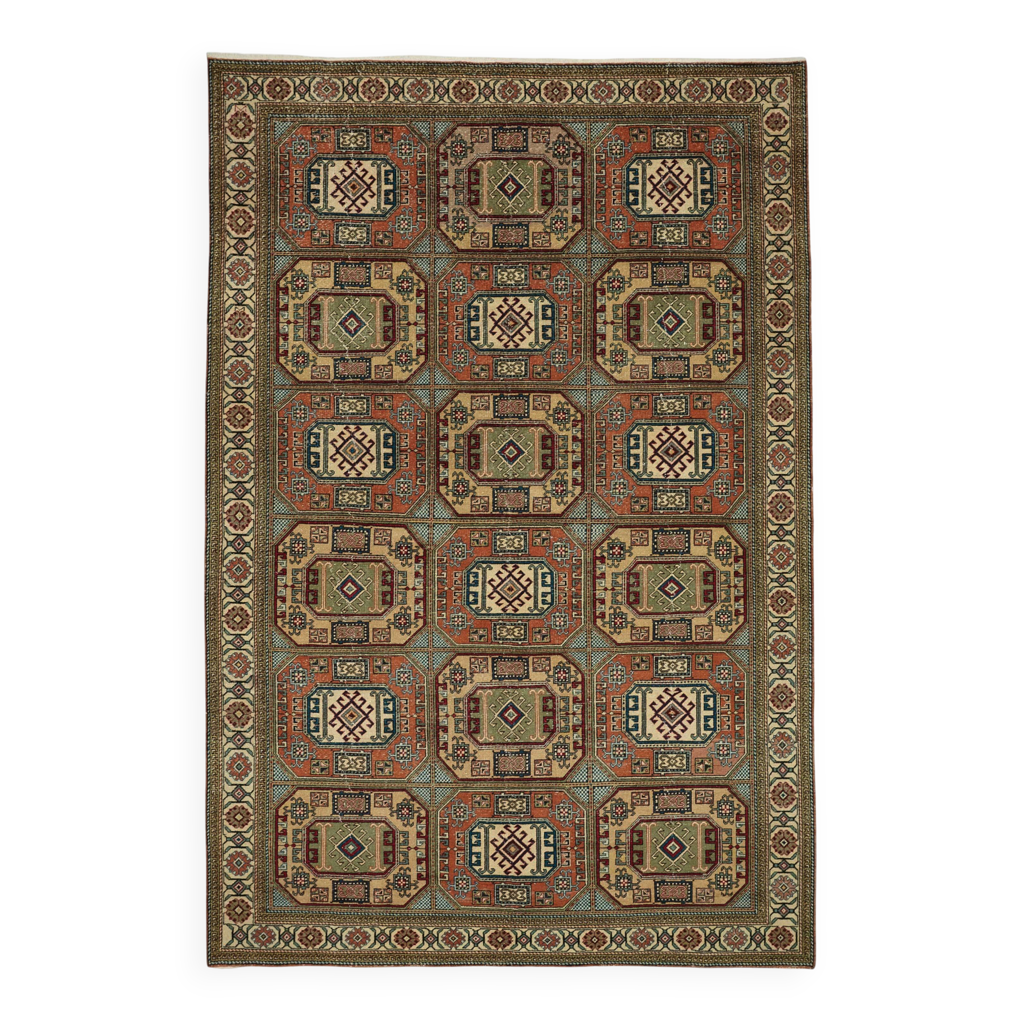 Turkish Wool Vintage Kayseri Rug 195 cm x 295 cm