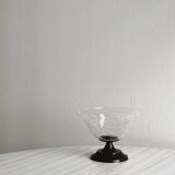 Petite coupe sur pied en verre craquelé