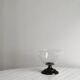 Small footed cracked glass bowl