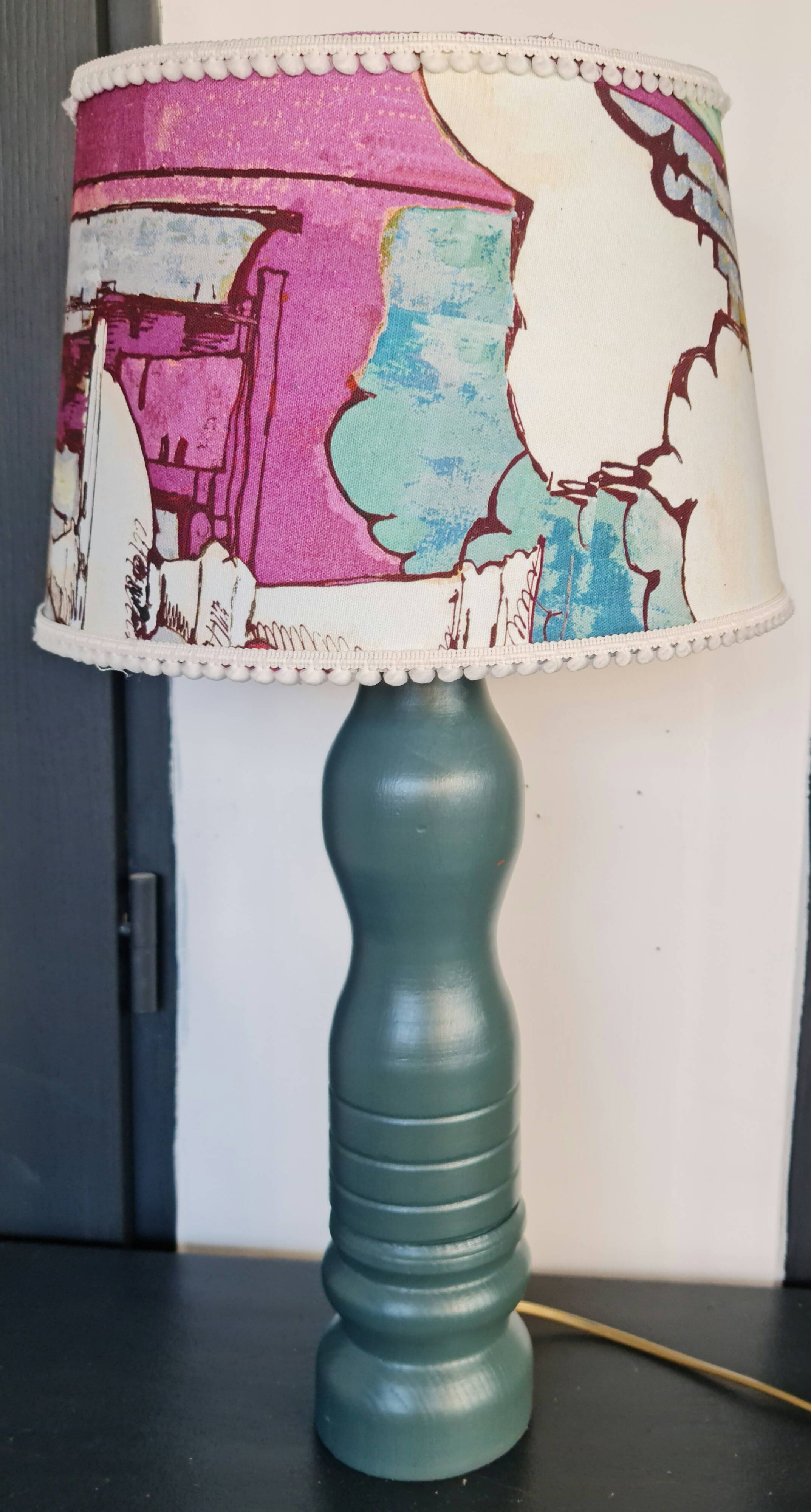 Lamp foot wood cabinetmaker abbat day fabrics creator