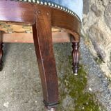 Toad armchair, blue velvet, vintage, 1950s