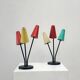 Set of two colorful table lamps