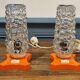 Pair of psychedelic Hawill table lamps, vintage, 70s.