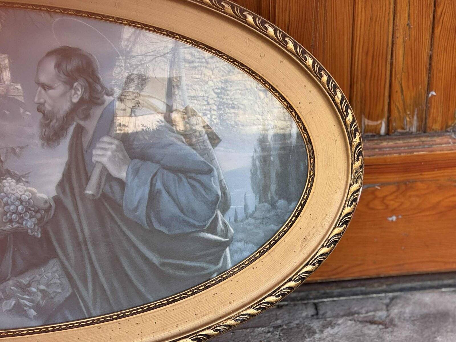 Art Nouveau artist, Holy Family, print, framed