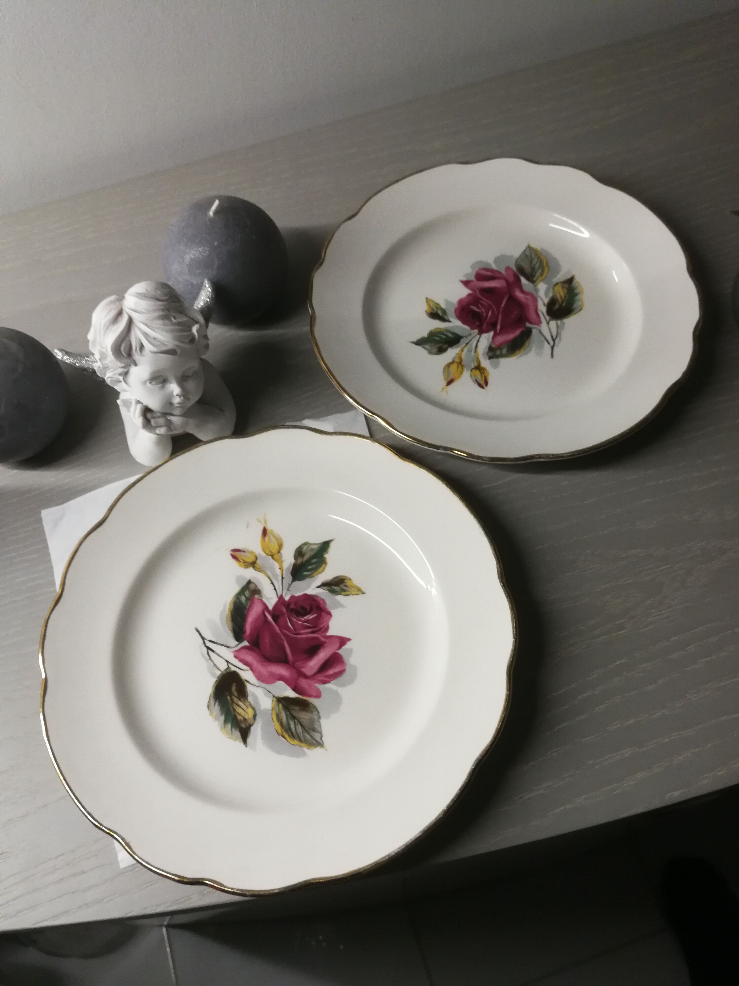 Duo of plates "gien chambord"