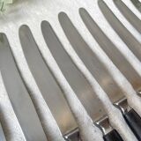 10 Vintage knives in wood and steel LA ROSE, silver medal, France