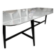 Table basse Roche Bobois octet plateau en verre coloré