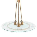 Brass and glass chandelier, 1950s