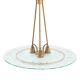 Brass and glass chandelier, 1950s