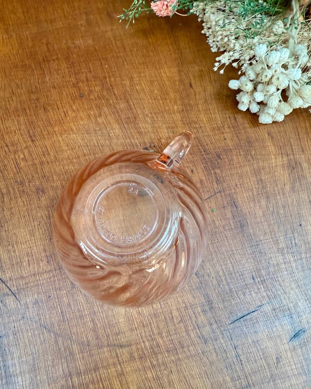 Rosaline pink glass coffee set