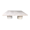 Natural travertine square coffee table