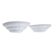 Pair of Art Deco style wall lights in white lacquered metal. 1980s