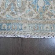 1970s Vintage Persian Handmade Wool Cotton Beige Area Rug 292x396
