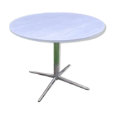 Table ronde formica gris clair vintage