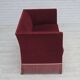 1970s, Danish 2-seater sofa, cherry-red furniture velour.