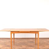 Table à manger extensible en teck danois du milieu du siècle, années 1960.