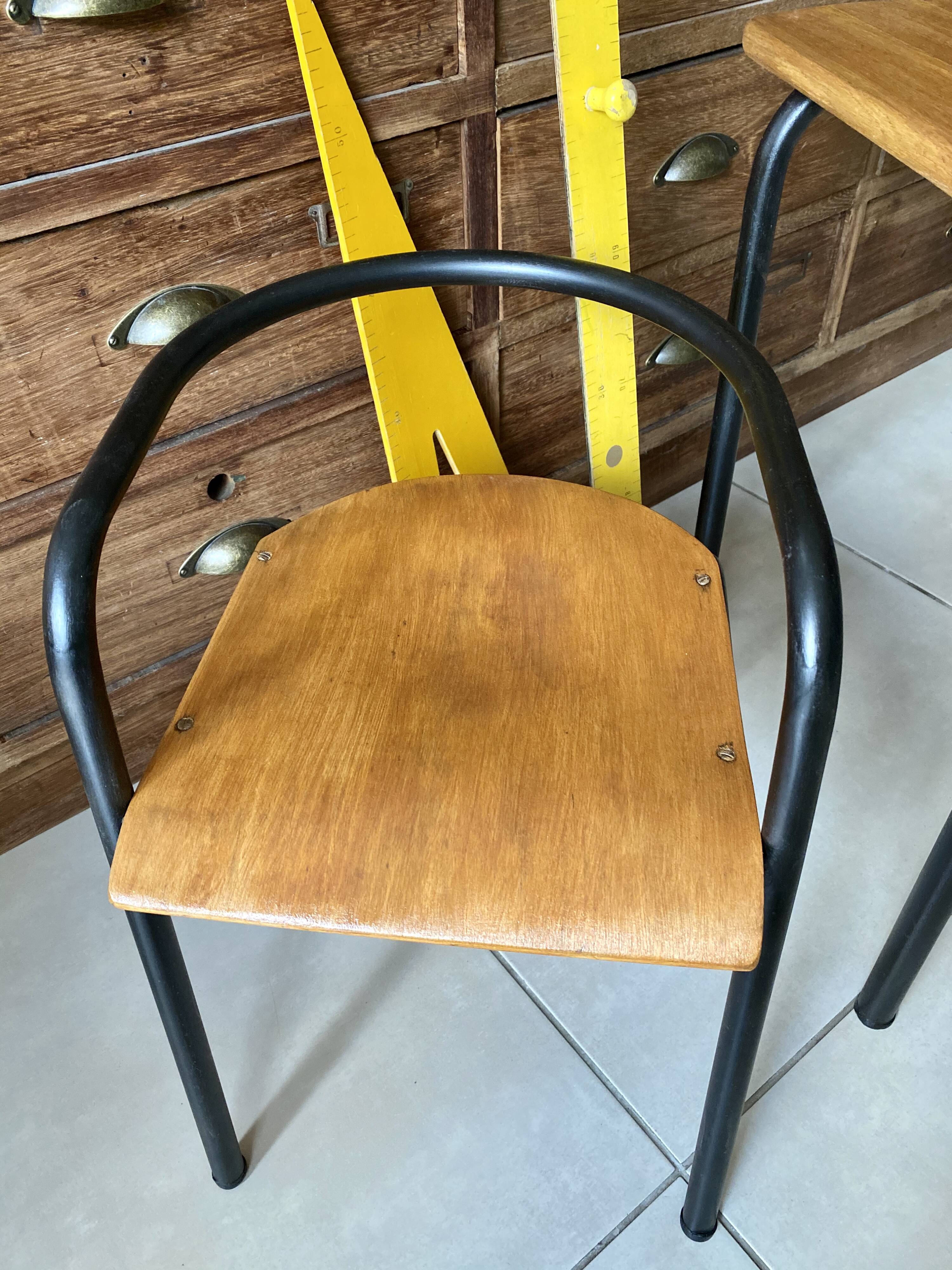 J. Hitier school desk and chair set