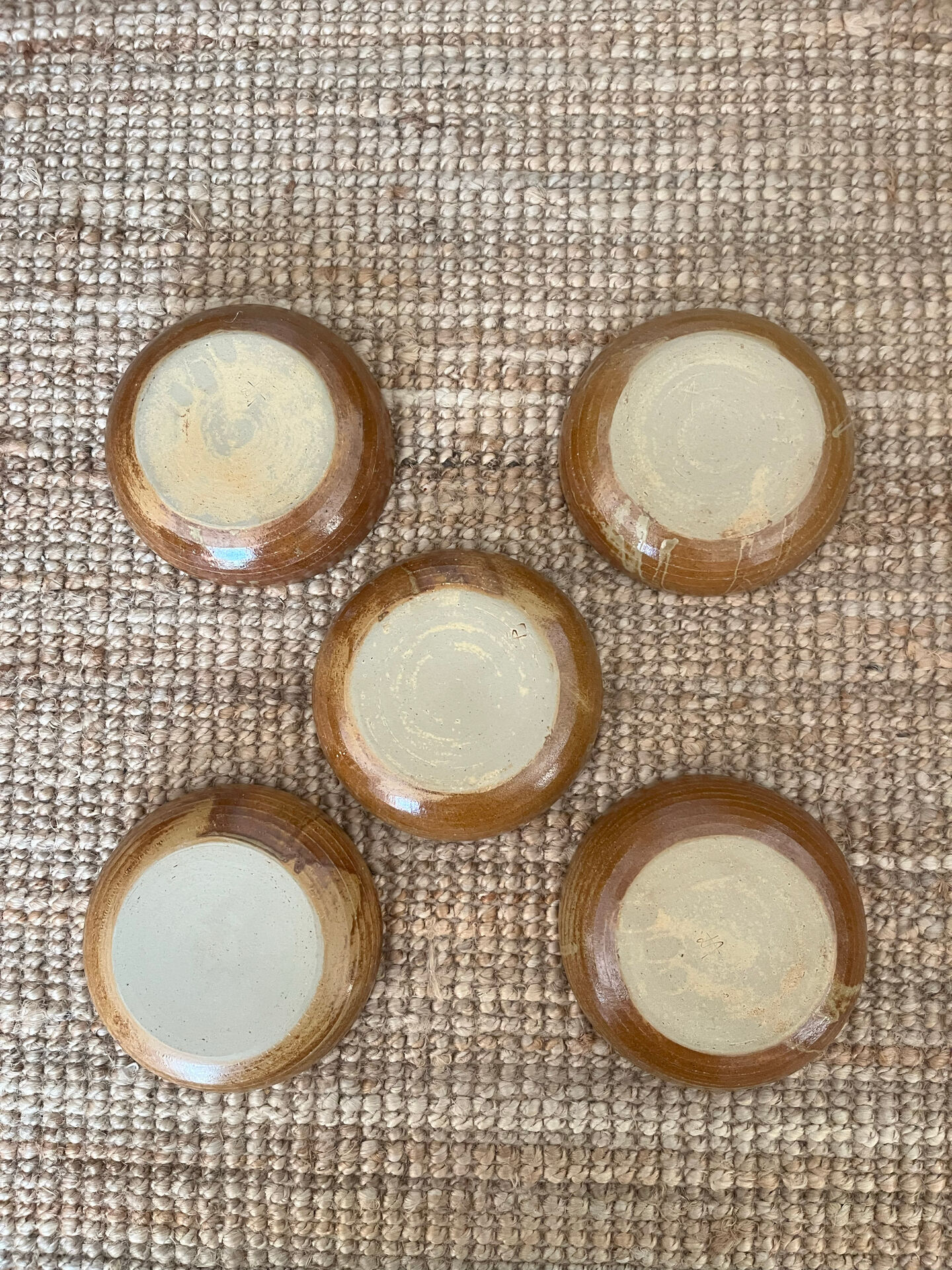 5 deep plates in stoneware