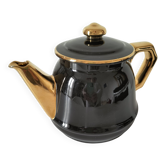 Théière vintage noire et dorée RIO – Style Art déco