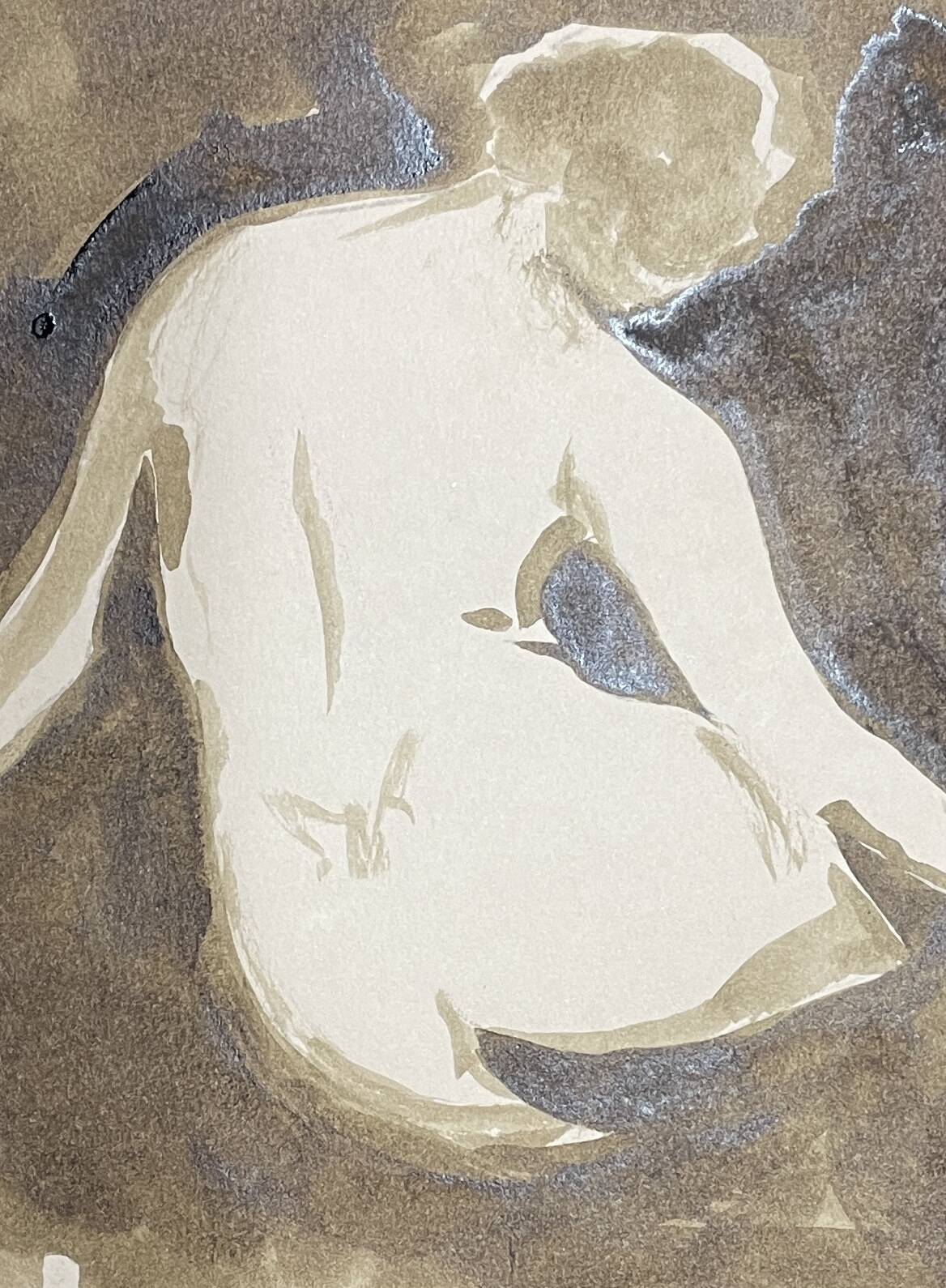 Painting signed in Chinese ink “female back”