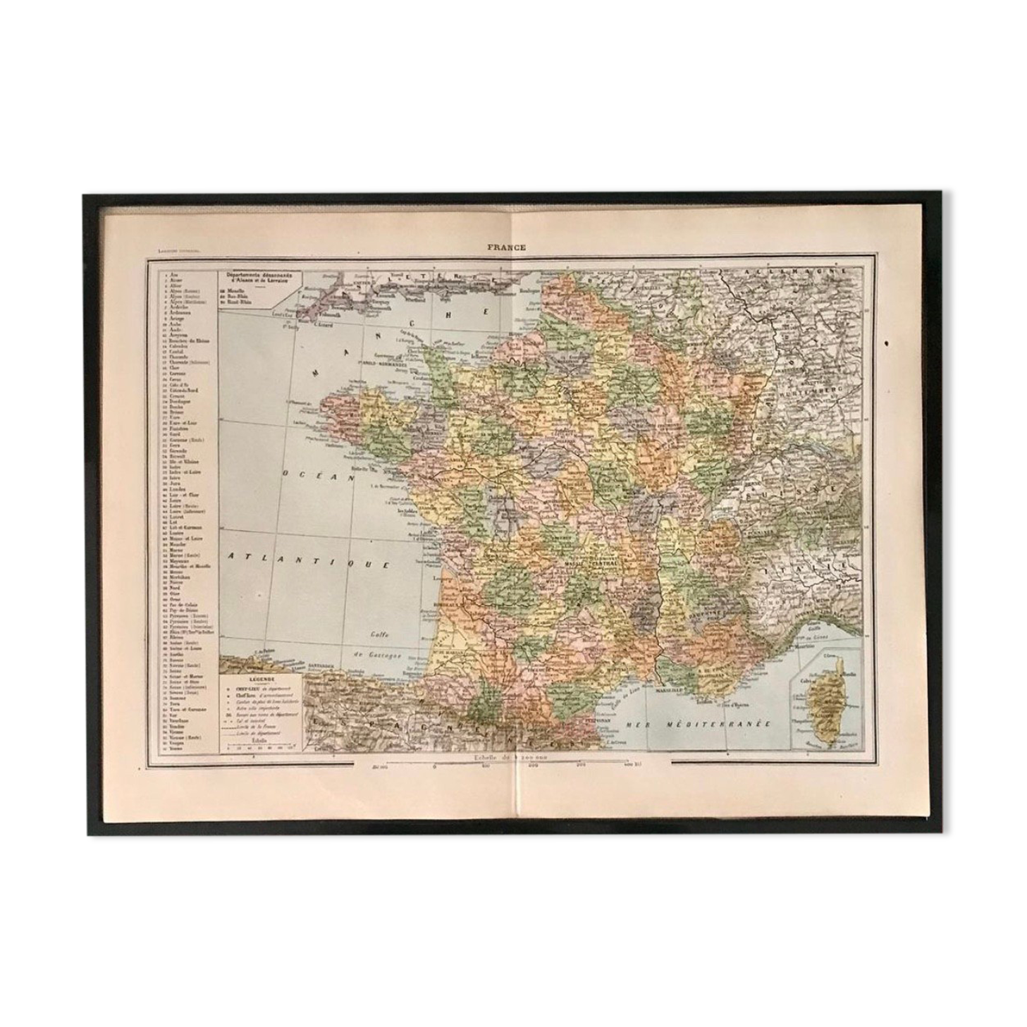 Carte de France vintage