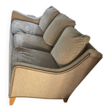 Beige velvet sofa