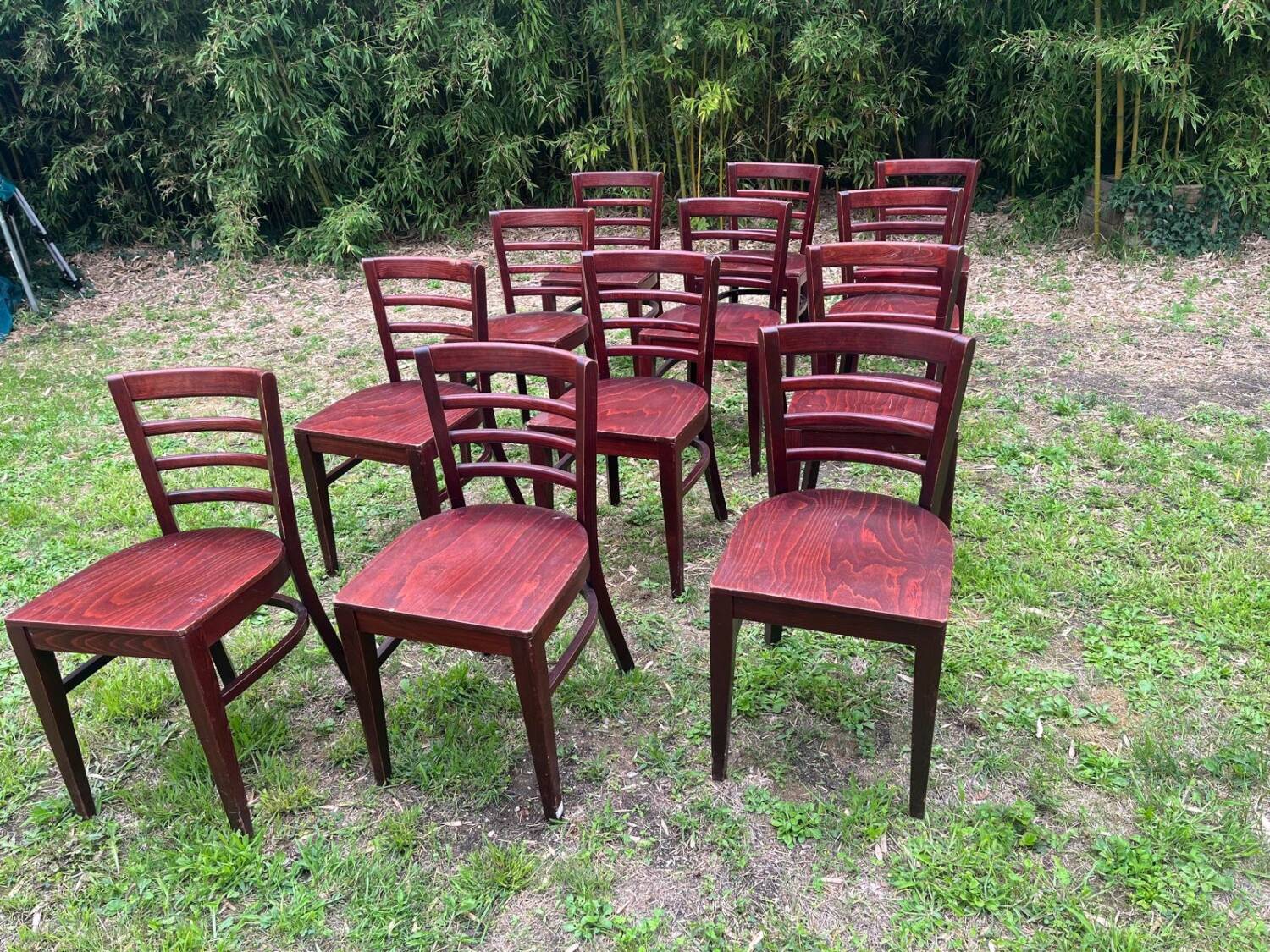 Wooden bistro chairs
