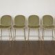 Chaises hautes Gubi velours vert clair