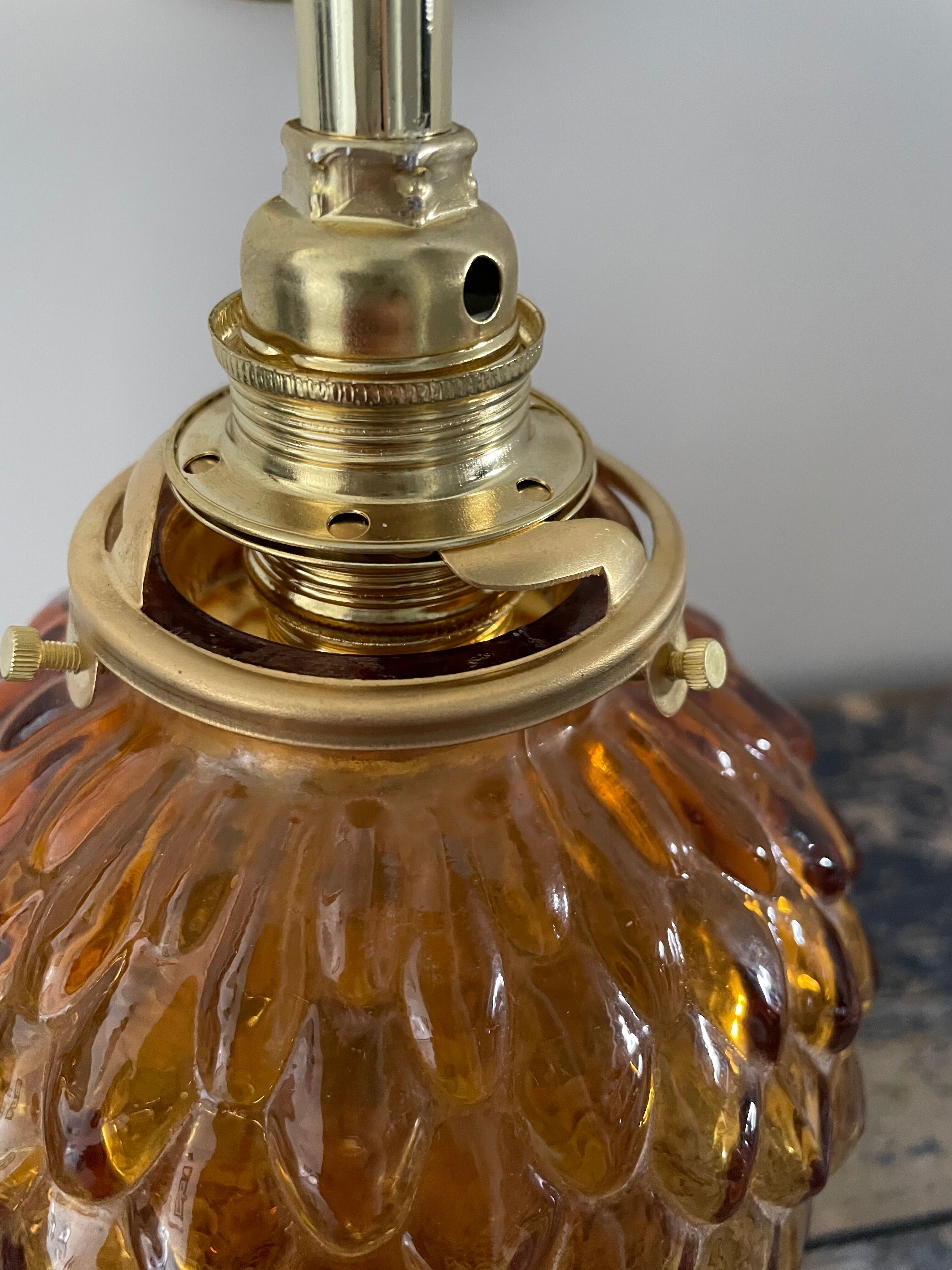 Wall lamp Electrified golden pine cone to nine