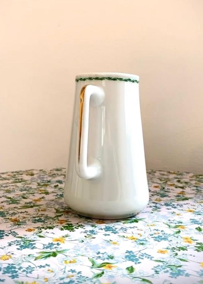 Milk pot with monogram - Limoges stamped Théodore Haviland