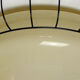 1930s to 50s glass ceiling lamp plafoniere with metal wire and brass frame