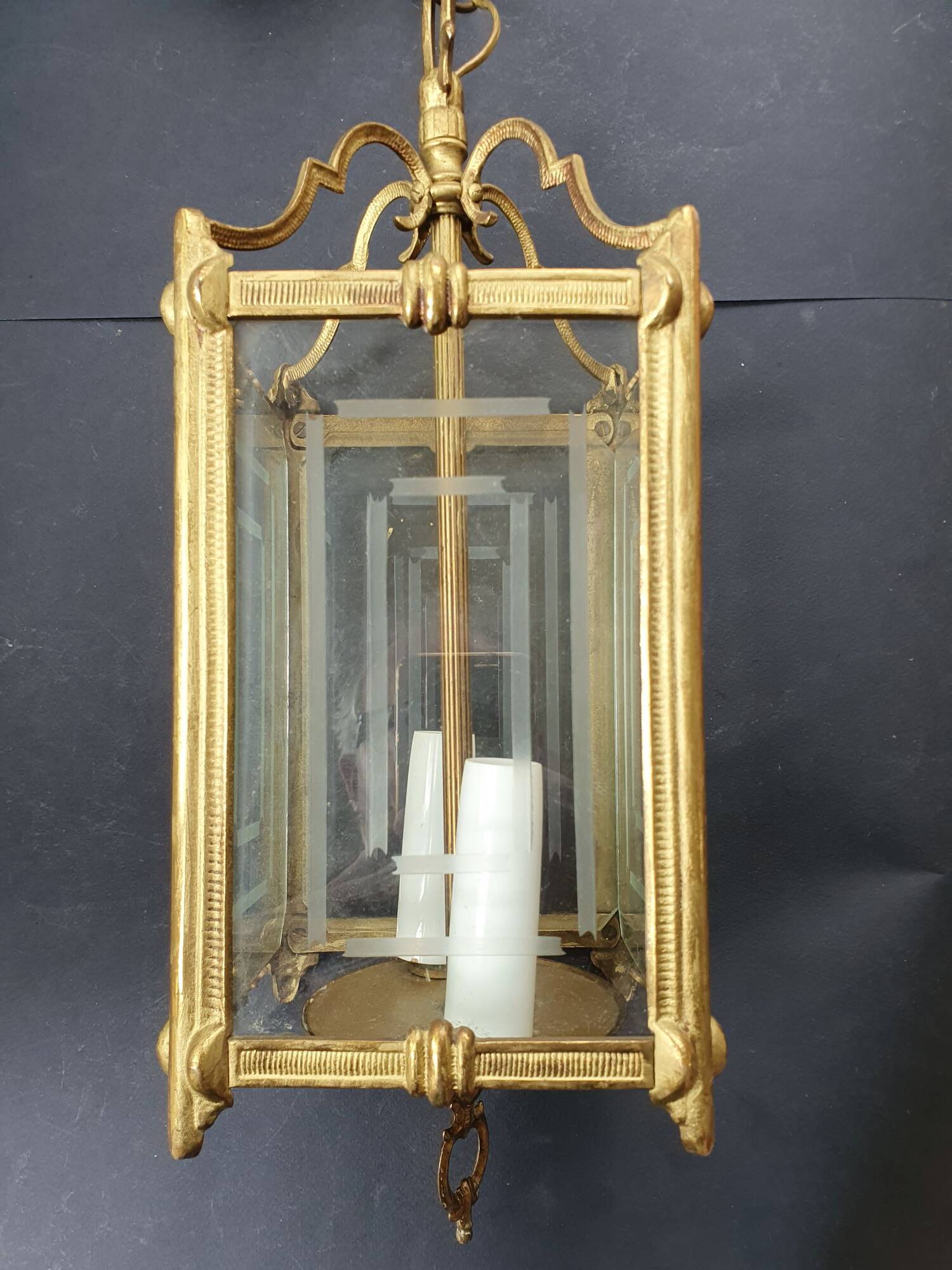 Lanterne quatre verres transparent vintage