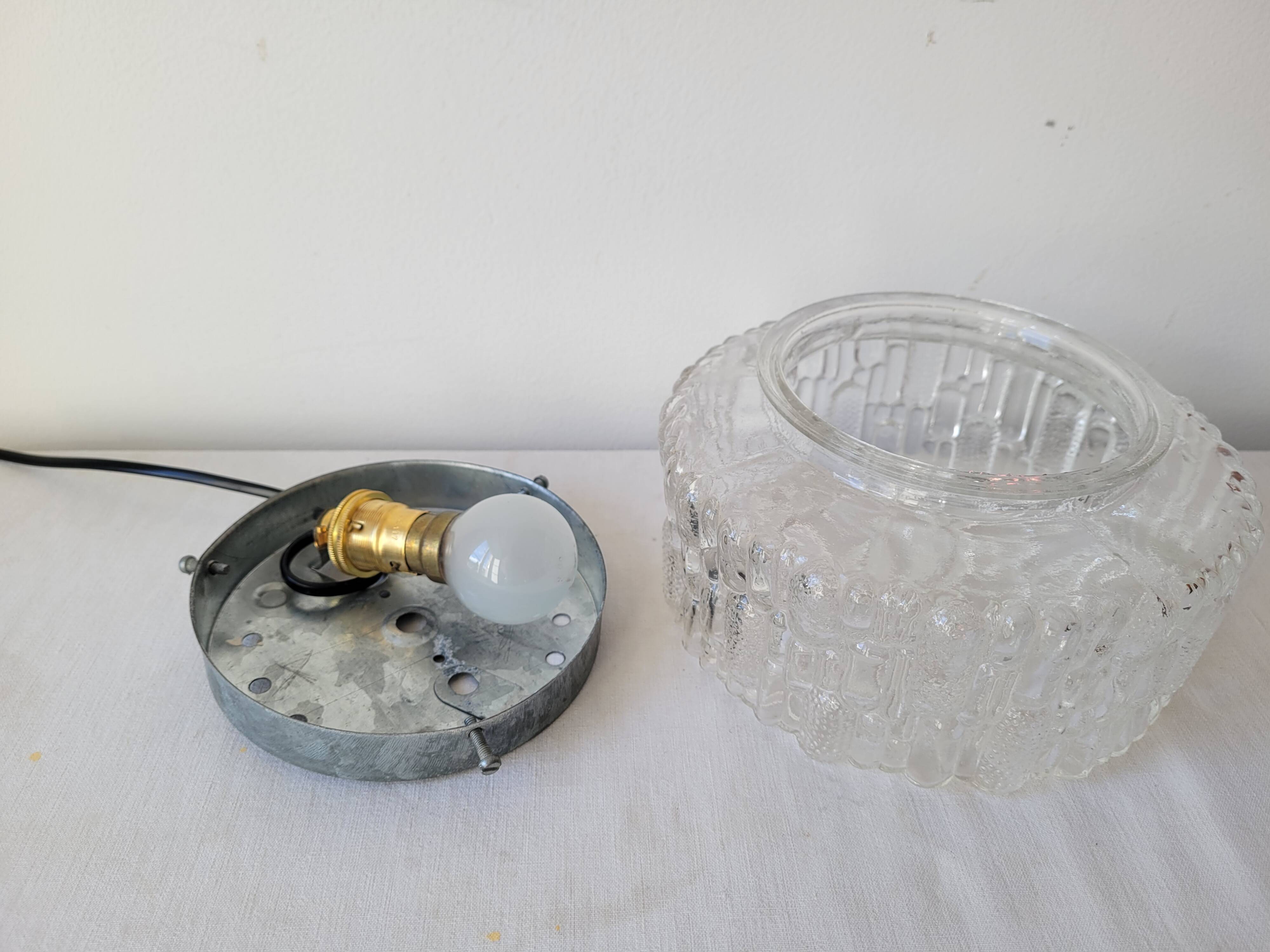 Molded glass ceiling light