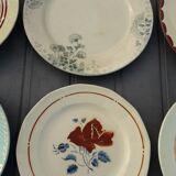 Set of 6 different flat plates