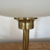 Vintage opaline brass table lamp