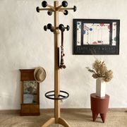 Stella beechwood coat rack, 1950s