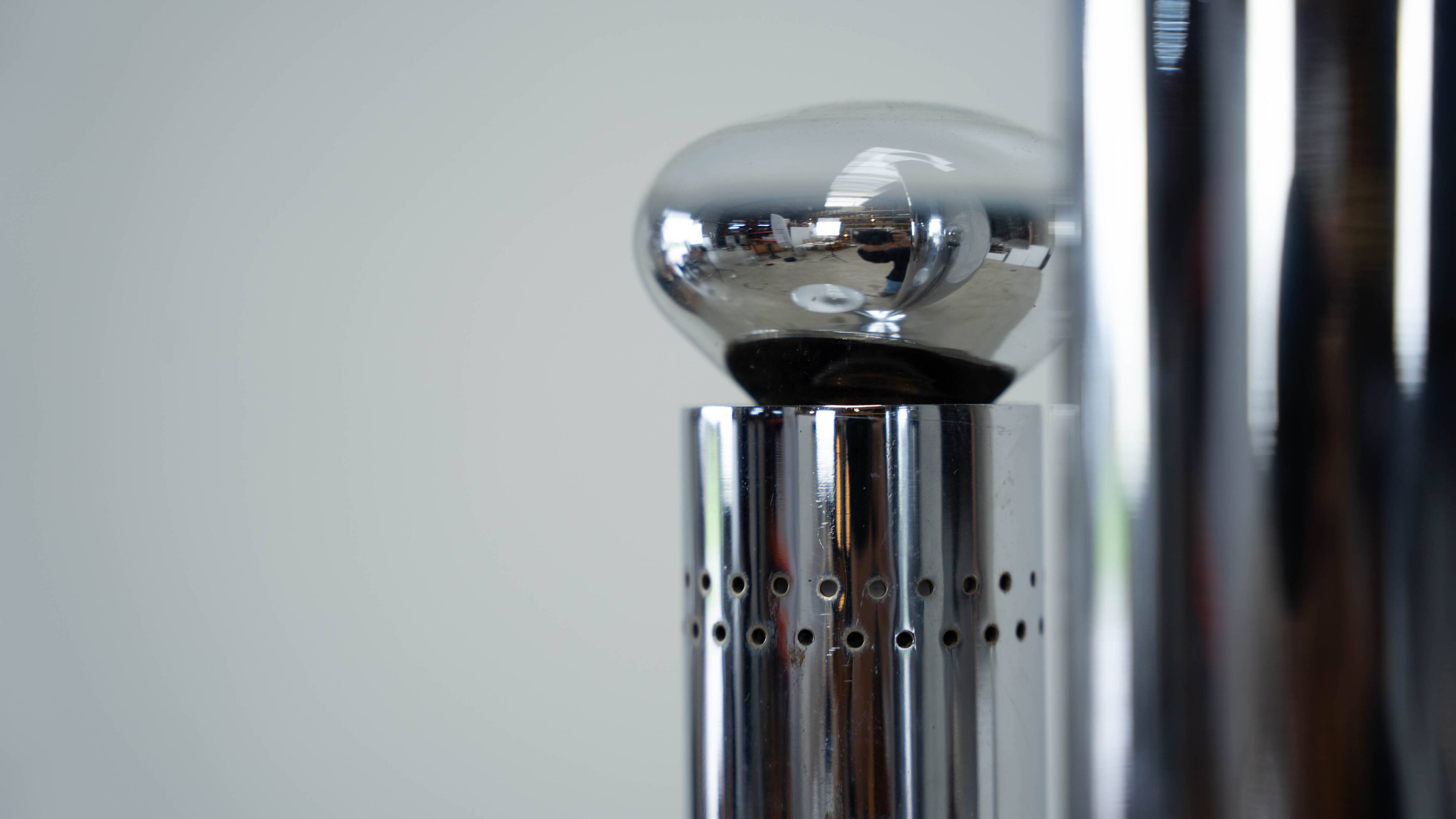 Italian chrome floor lamp