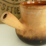 Ancient large top, terracotta pottery, stamped the incomparable Vallauris Made in France