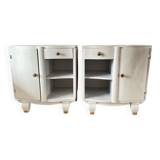 2 restored old bedside tables