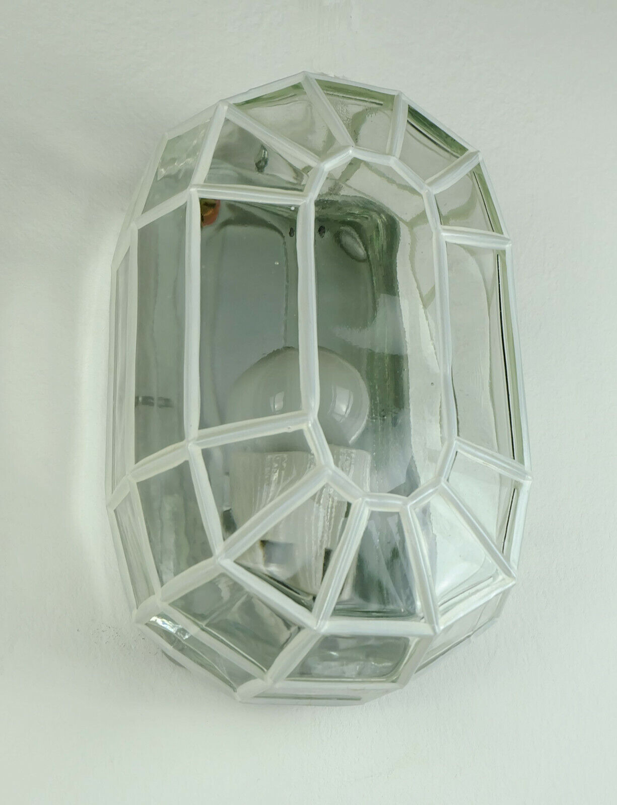 mid century SCONCE clear glass geometric design heinrich popp leuchten