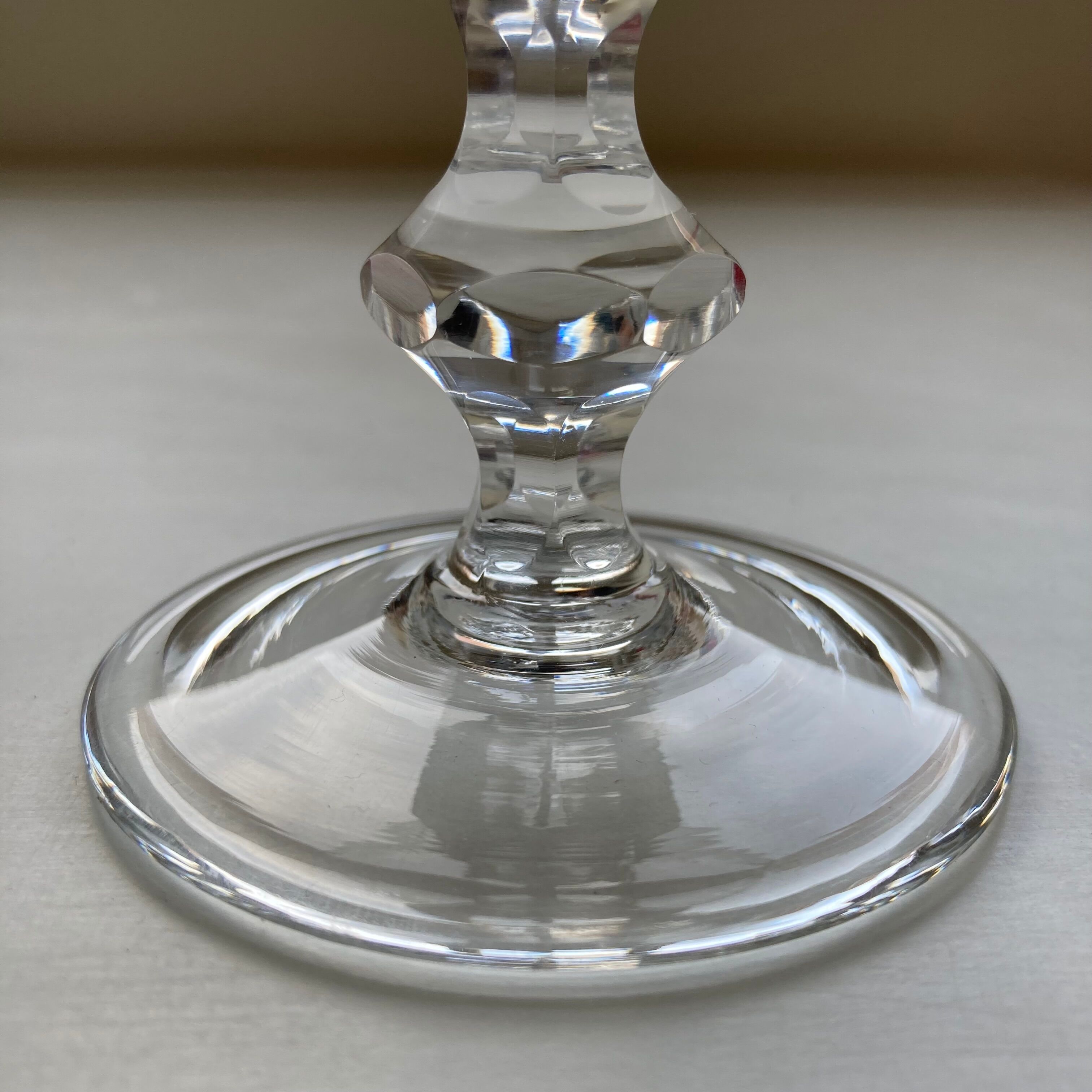 4 cut crystal champagne glasses