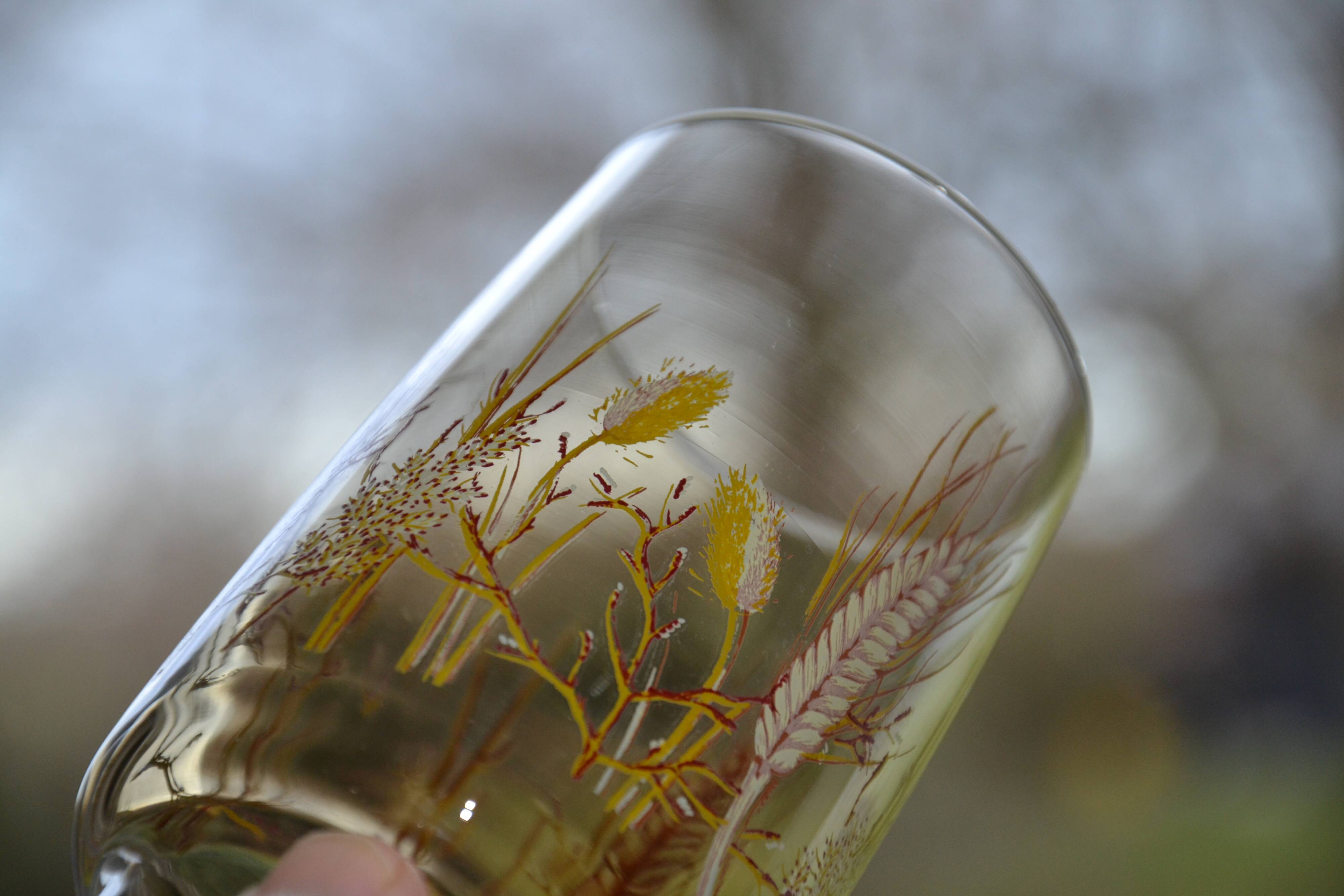 8 amber glasses from the 70s-80s.