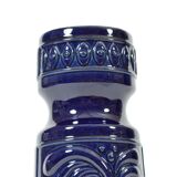 1960s blue pottery vase