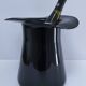 ice bucket and black Murano champagne glass from the 1980s